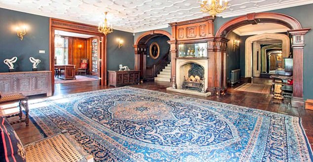 The manor house's original grand features include a billiard room and huge ballroom with views stretching out to the River Severn and Black Mountains