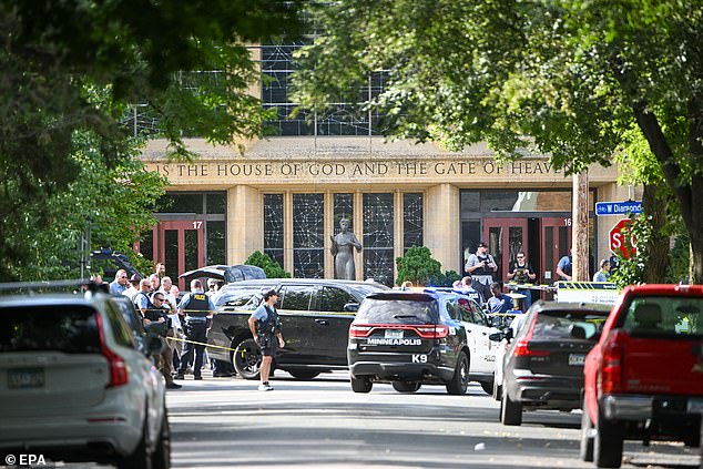 School shootings are in danger of losing their shock value in modern America. (Pictured: Annunciation Catholic School)