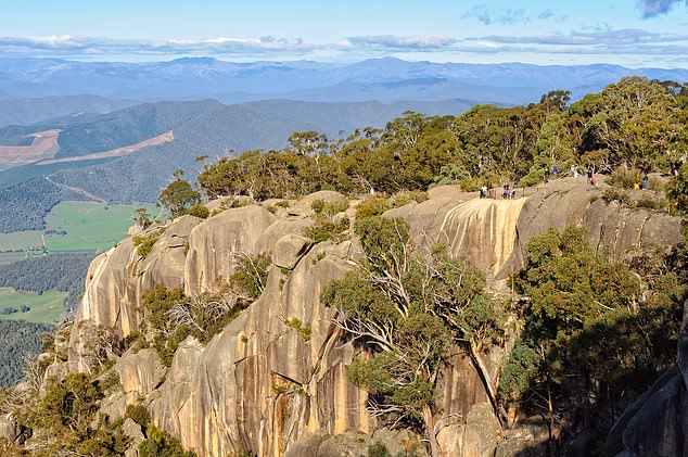 Lookout on top of the granite cliffs of Mount Buffalo - Bright, Victoria, Australia; Shutterstock ID 773306833; purchase_order: -; job: -; client: -; other: -