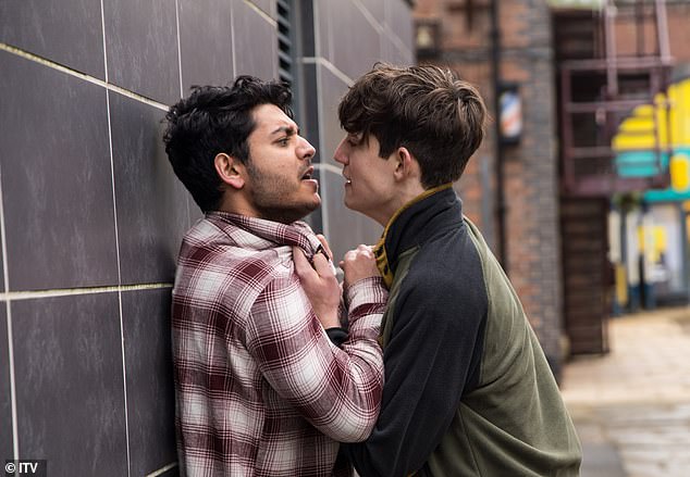 Back in February, it was revealed Adam (pictured on Coronation Street, left) would be starring in a short film called Denial