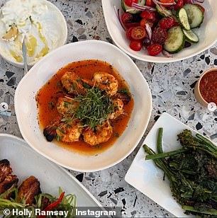 She also shared snaps of the food as well as a relaxing bubble bath