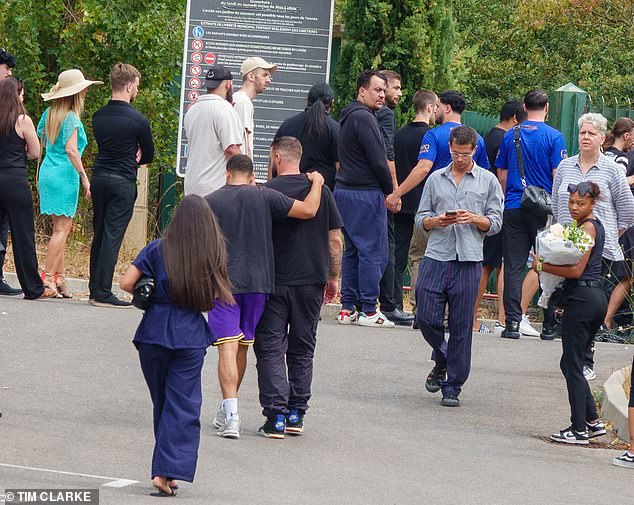 One mourner said: 'It was a really difficult service, his mum was there and she asked us to cry because she had no more tears as she had been crying so much'