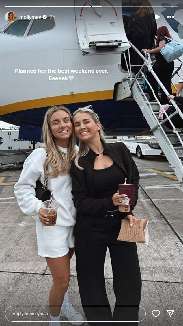 Even on her ‘open and honest’ YouTube account Molly-Mae has kept quiet about the existence of the nanny and only her older sister Zoe, 28, is seen to be sharing the parenting duties