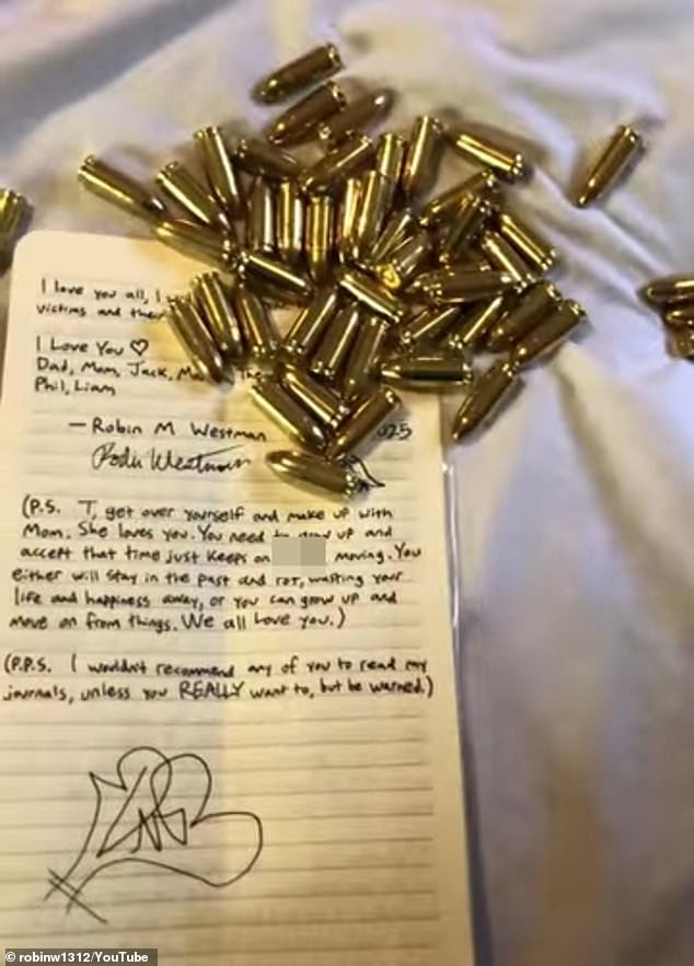 Westman's twisted manifesto (pictured) has also been unearthed in the aftermath of the deadly shooting, offering some clues into what went through the alleged killer's mind