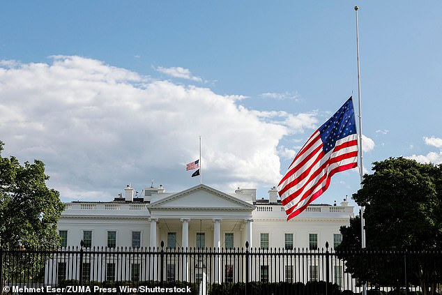 President Trump said the US flag would be flown at half-mast at the White House