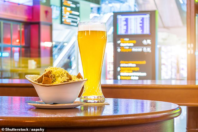 Passengers are advised to limit their intake of drinks on flights, consuming alcohol at the airport can lead to dehydration and lightheadedness due to the lower cabin pressure