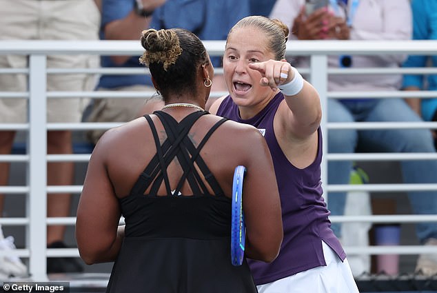 Ostapenko told Townsend she has 'no education and no class' in an extraordinary tantrum