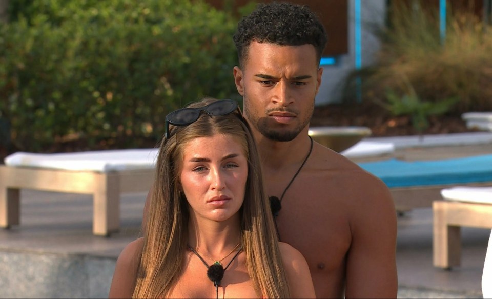 Georgia Steel and Toby Aromolaran on Love Island: All Stars.