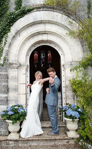 The couple on their wedding day