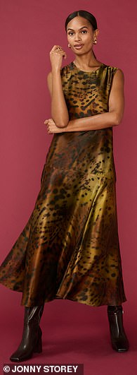 Dress, £100, boots, £140, ring, £25
