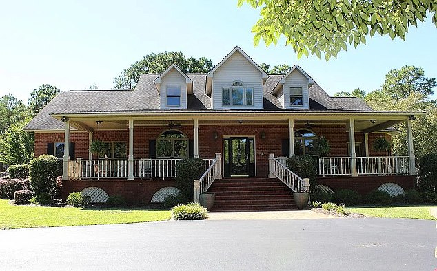 Brown is currently in federal custody in South Carolina, where he has an address listed worth $1.1 million - a view of the home is seen here