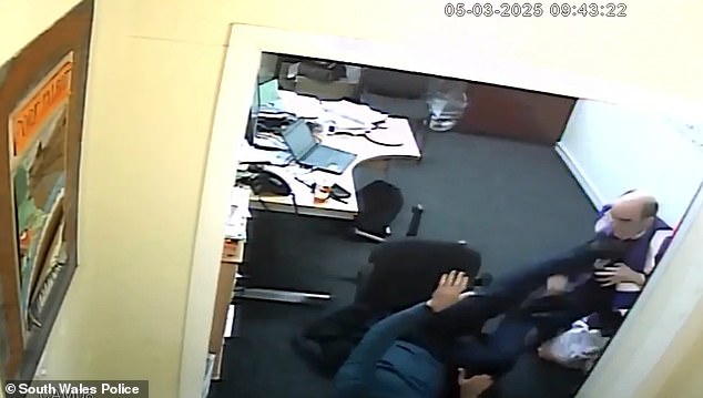 The wrench hit Mr Pyke on the head and knocked him to the floor during the attack by Felton