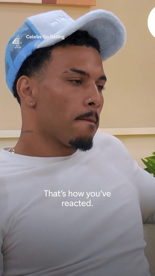 Louis Russell from Celebs Go Dating appearing emotional.