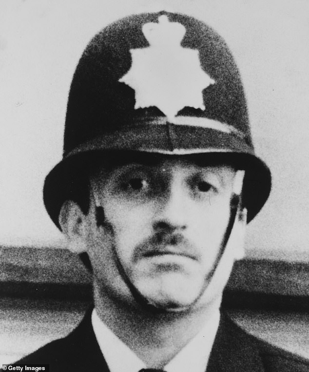 The shoot was being filmed close to the Broadwater Farm Estate, known for the 1985 Farm Riot where PC Keith Blakelock (pictured) was killed by a mob as violence took over the streets