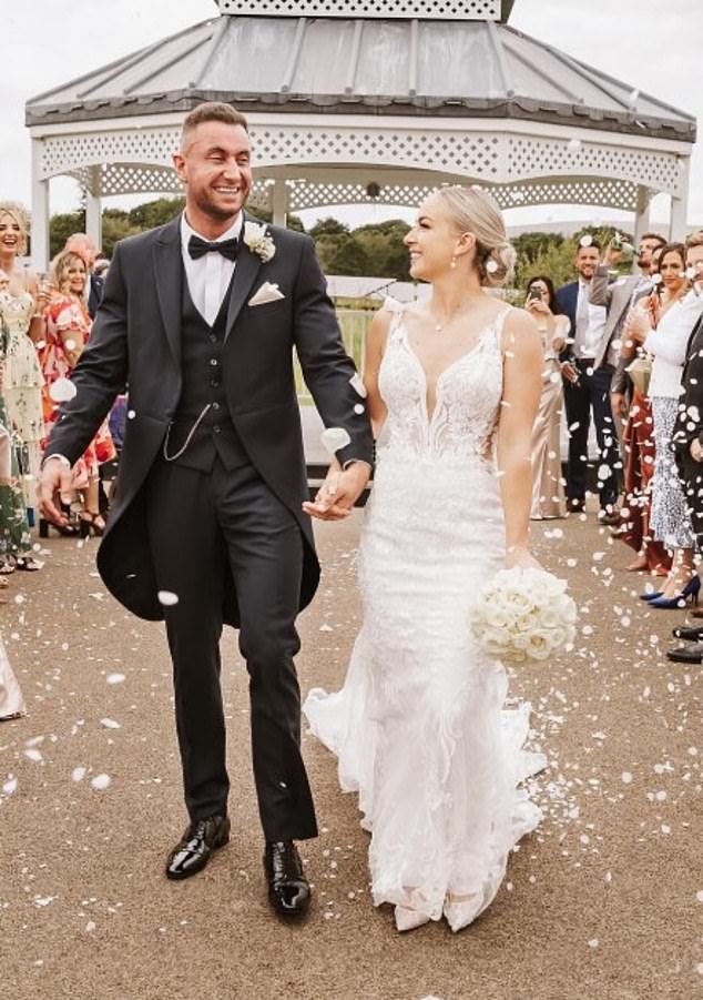 It was a year on from the couple's big day on August 17, 2024 at the Crow Wood Hotel and Spa resort in Burnley, Lancs