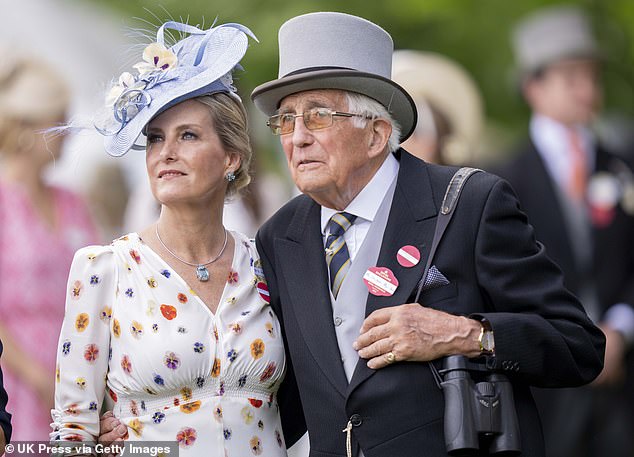 Sophie and her father together at Ascot in June 2023