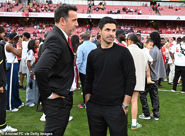 Berta replaced Edu (left) who has gone to take up a role in Evangelos Marinakis' team