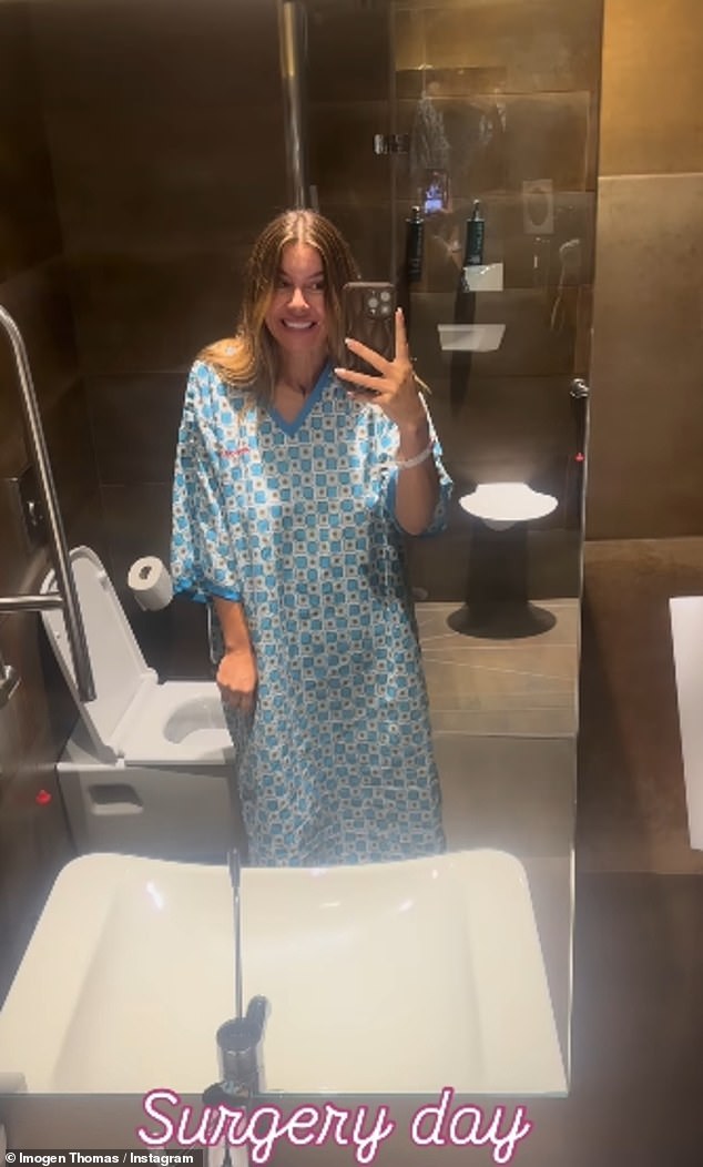 Sharing an update from Turkey as she recovers from her surgery, the ex-glamour model revealed she's not yet seen the results