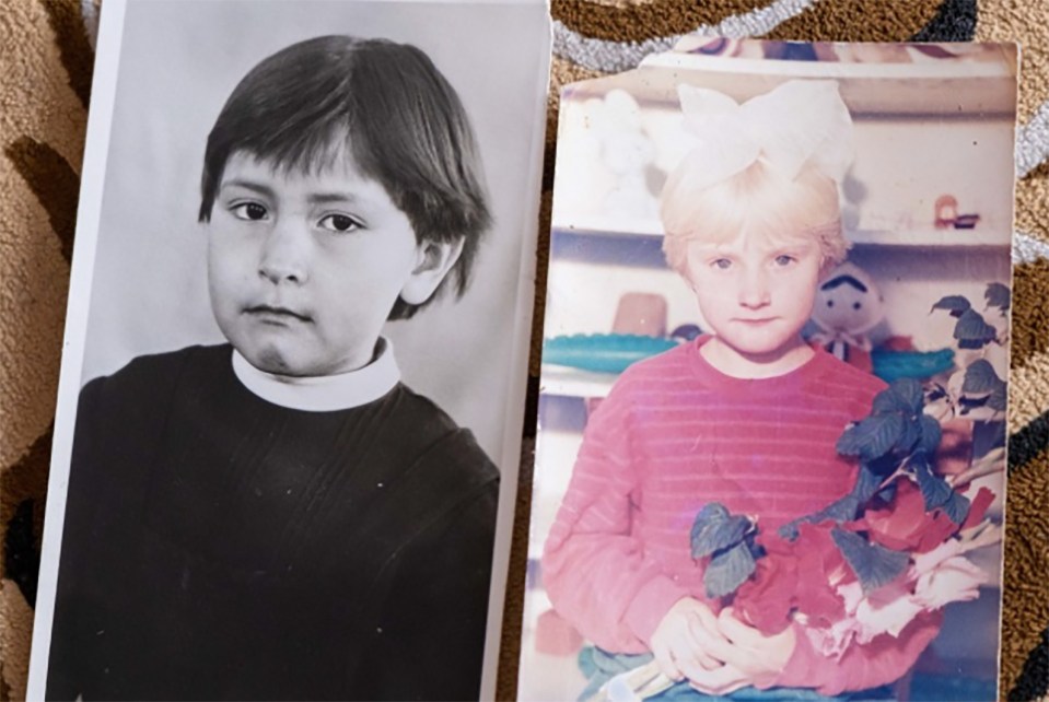 Photos of two young children.