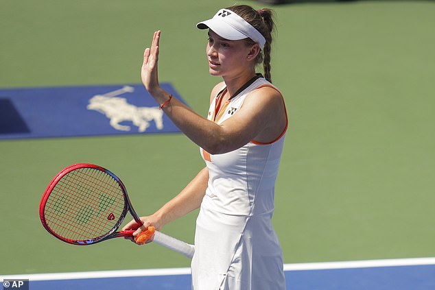 The Kazakh star struggled with her serve on the day, but Raducanu failed to take advantage