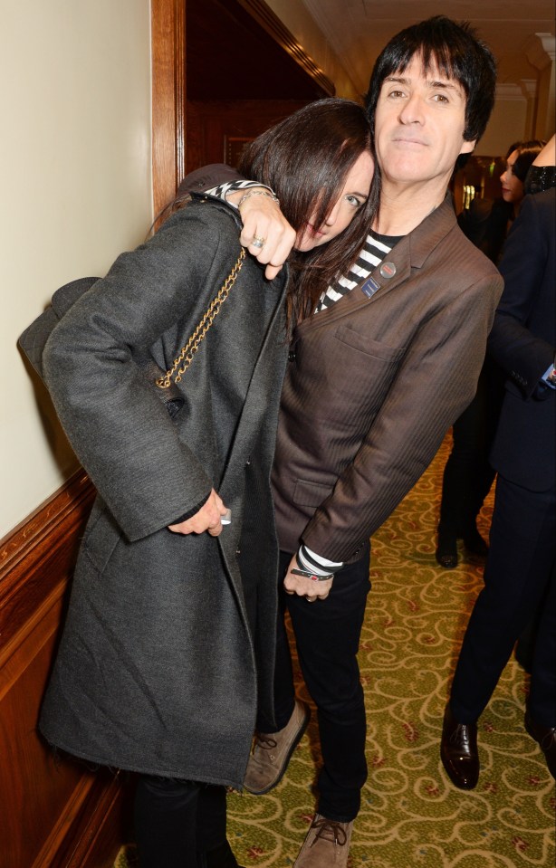 Johnny Marr and Angie Marr arriving at the Q Awards.