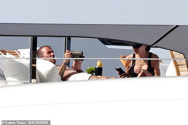 David later played around with binoculars as he enjoyed the sights across the horizon