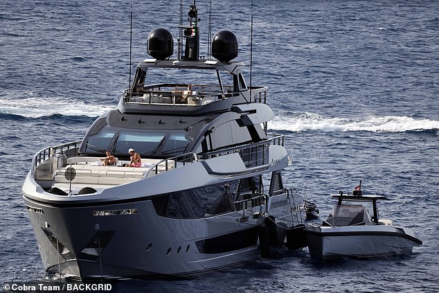 The family were first seen in St Tropez on their £16million superyacht before sailing across to Italy to continue their getaway