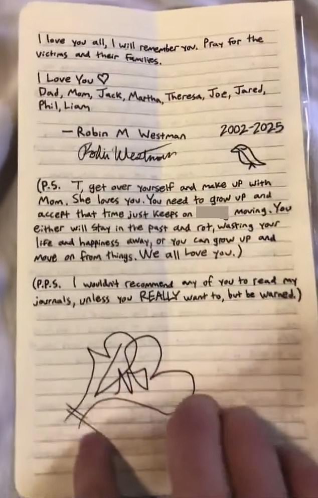 Spinks believes Westman's handwritten manifesto bears more of a resemblance to Audrey Hale, the transgender shooter who attacked a Nashville school in 2023