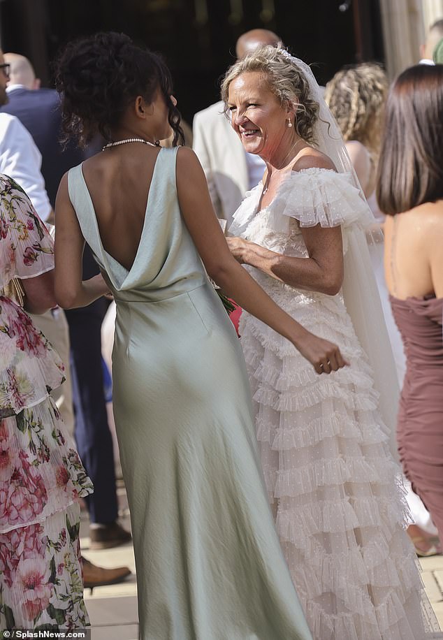 Lorraine looked happier than ever as she mingled with her guests