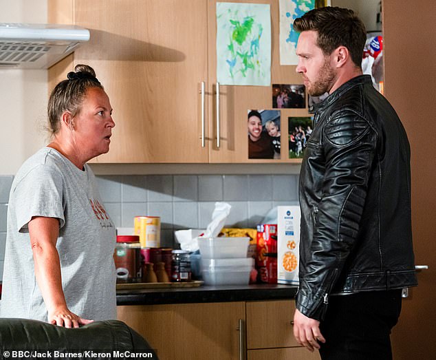 Lorraine and Danny pictured together in EastEnders, 2023