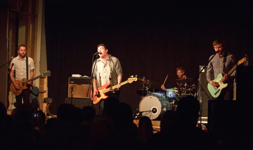 The Dangerous Summer performing live on stage.