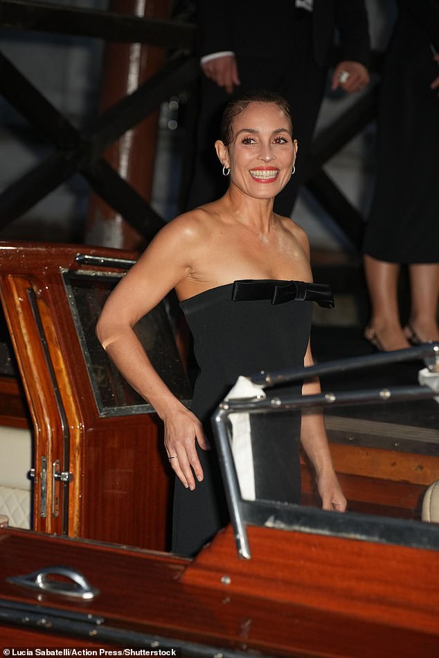 Thursday evening saw a slew of A-listers make their way to a glamorous dinner hosted by Tom Ford at at Palazzo Contarini Polignac (pictured Noomi Rapace)