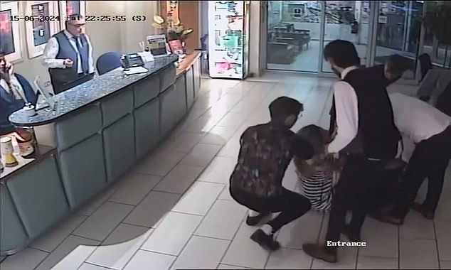 'I was desperately trying to stop her fist connecting with my jaw. She had one hand free so was scratching my face, neck, the back of my ears', Steven said