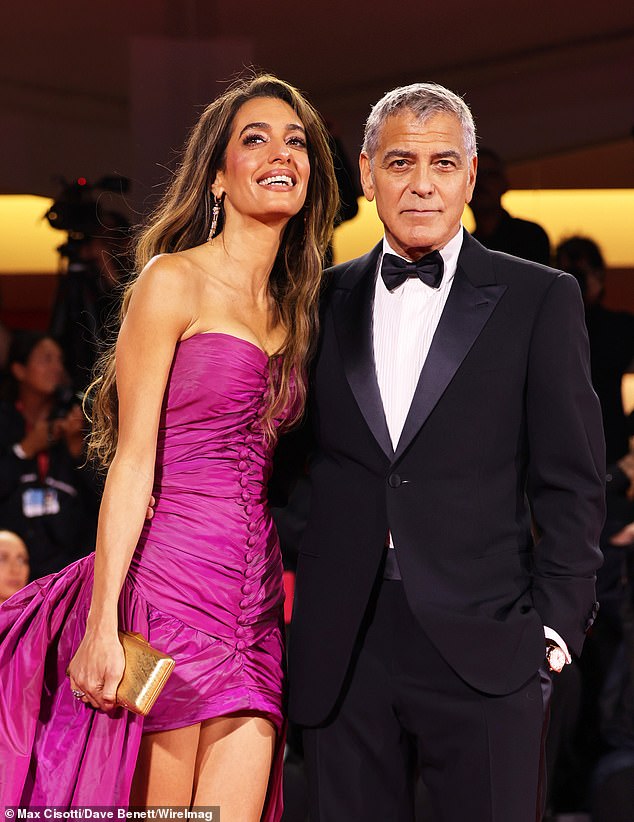 George hit the red carpet after being kept away from press conferences and photo-calls due to illness