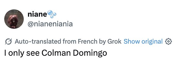 Another fan said, 'I only see Colman Domingo'