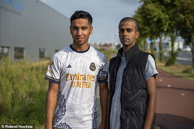 Khan (left) and Mohammed (right), who have newly arrived in Holland from Afghanistan via Iran and Greece, spoke with the Daily Mail