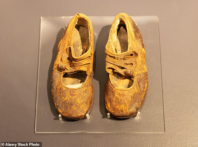 Shoes belonging to a child were discovered from the wreckage of the Titanic