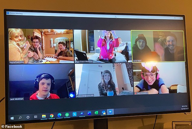 On social media, Amadeus (bottom right) posted photos of her mother Mary Grace (top center), together with her half-siblings, with one being her transgender half-sister Robin, born Robert Westman (top right)