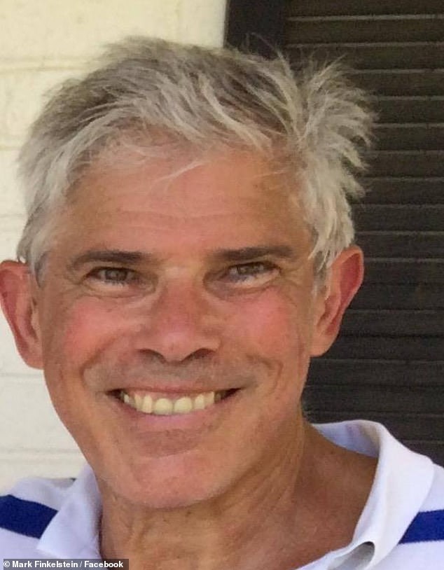 The pilot, Mark Finkelstein (pictured), was pulled from the plane after it began to experience engine trouble and made an emergency water landing just after 7.30pm