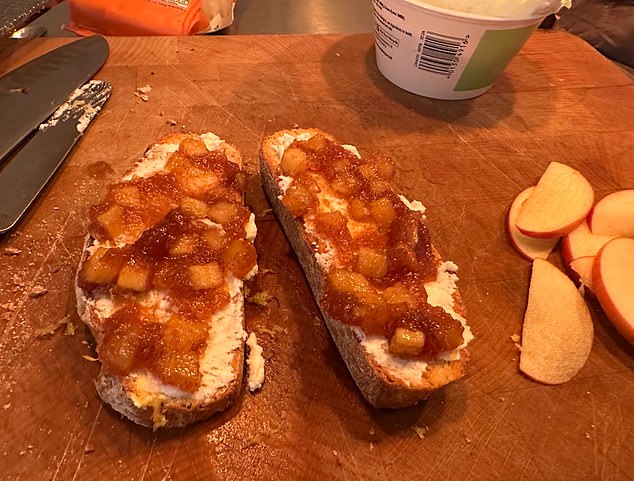 Ellen commended Meghan for her Apple Butter Tartine which she described as easy and tasty