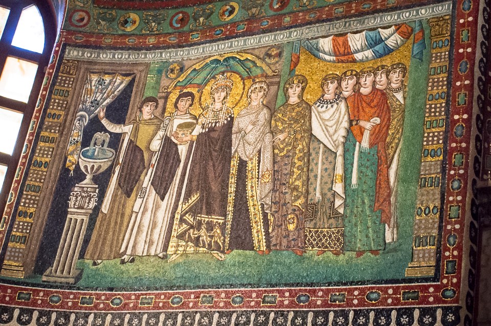Mosaic depicting religious figures.