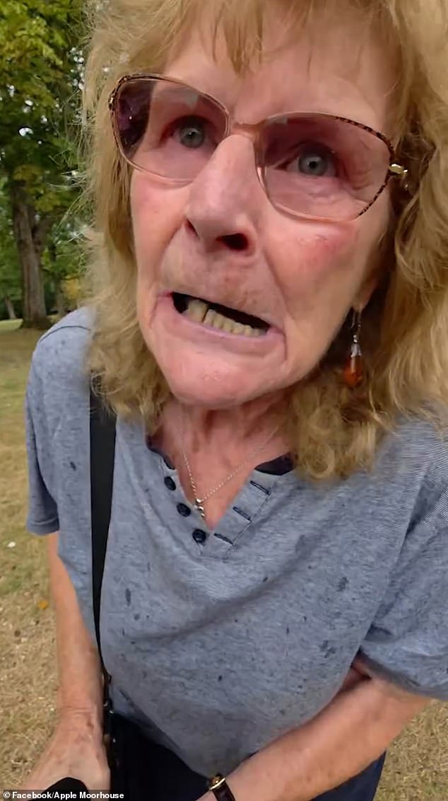 The woman squared up to Ms Moorhouse, who asked the couple to put their dog on a lead after it scared her six-year-old daughter