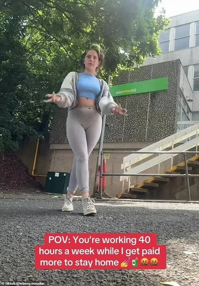 In the video, she said: 'why should I work [...] when I get double sat on my bum watching Loose Women? That's why, respectfully, if you work, you're dumb'