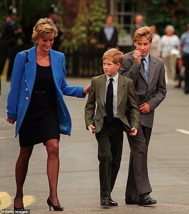 The princess made a point to have her boys pictured together so they could 'share the spotlight', according to her confidante Richard Kay