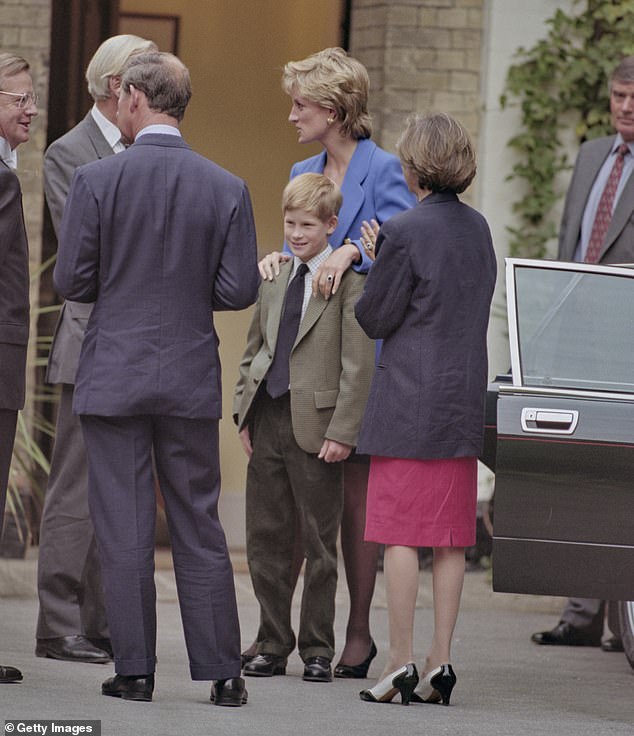 Both Diana and William were worried that was worried 'his younger brother, Prince Harry, was being overshadowed'