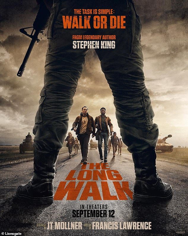 A new adaptation of Mr King's 1979 novel The Long Walk, is set to be released on September 12. The award-winning dystopian thriller novel follows a group of teenage boys who compete in an annual walking contest with deadly consequences