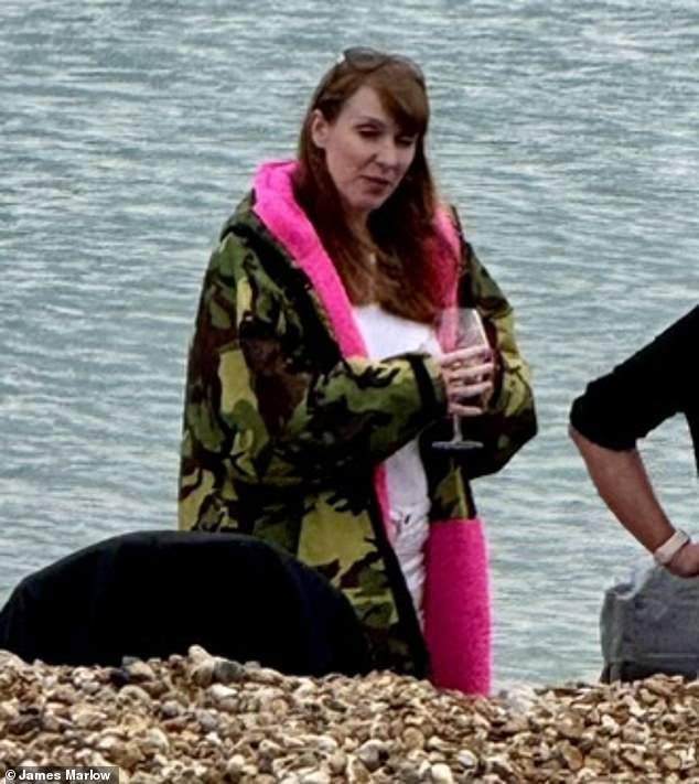 Ms Rayner (pictured on Hove beach on Thursday evening), who is also the Housing Secretary, has faced a barrage of questions about her living arrangements since The Mail on Sunday revealed last weekend that she had bought the seaside apartment