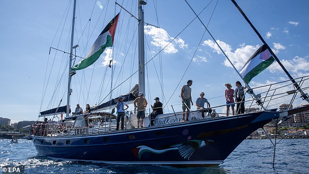 The Madleen (pictured) was intercepted by the Israeli army in international waters on June 9 and towed to the Israeli port of Ashdod