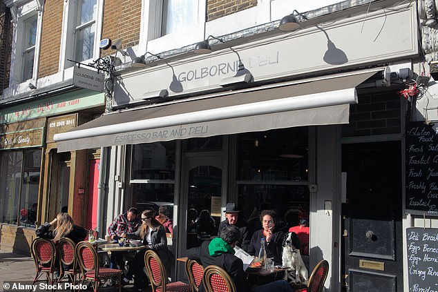 Until their arrival at the hip but unassuming Golborne Wine Bar and Deli, (pictured) just off the Portobello Road, its customers had been enjoying a quiet night of alfresco dining