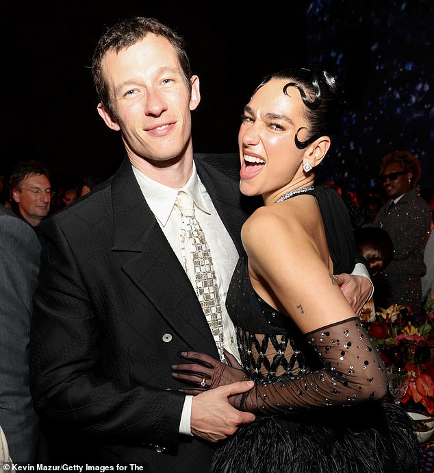 Pictured: Callum Turner and Dua Lipa attending the 2025 Met Gala Celebrating 'Superfine: Tailoring Black Style' at Metropolitan Museum of Art